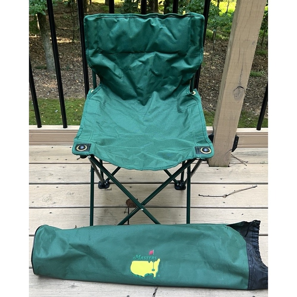 Masters Tournament Augusta National Folding Patron Chair Green Carry Bag